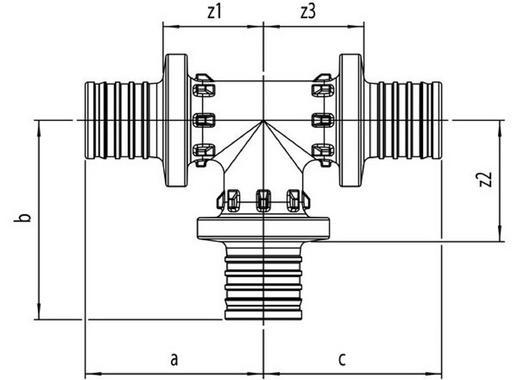 Тройник Rehau PX 16х16х16 мм полифенилсульфон 160031