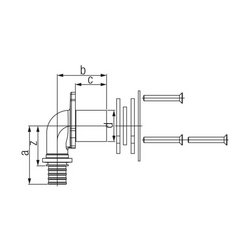 Угольник настенный Rehau 16-Rp1/2x28 RX+ для гипсокартонных плит