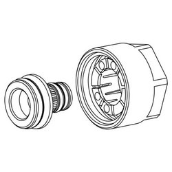 Евроконус Rehau Rautherm 17x2,внутренняя резьба, никелированная латунь 250607