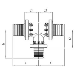 Тройник Rehau PX 20х16х20 мм, полифенилсульфон 160061