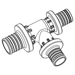 Тройник Rehau PX 20x16x16 мм, полифенилсульфон 160081