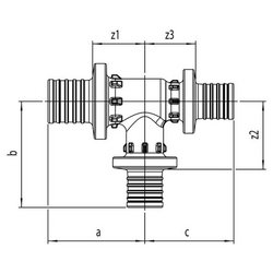 Тройник Rehau PX 20x16x16 мм, полифенилсульфон 160081