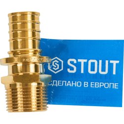 Переходник с наружной резьбой Stout 3/4