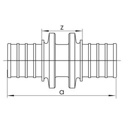 Муфта соединительная Rehau Rautherm ø17х2 мм, никелированная латунь 250277