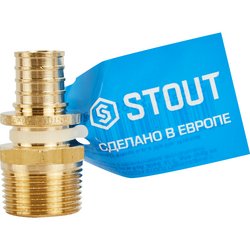 Переходник с наружной резьбой Stout 3/4