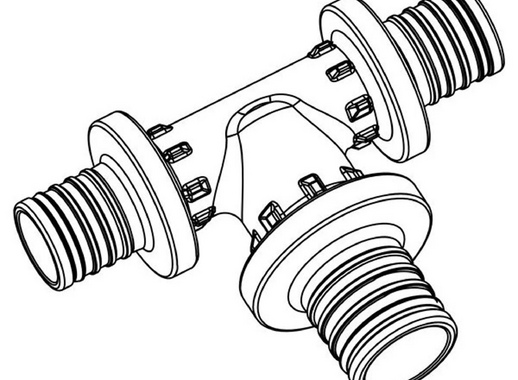 Тройник Rehau PX 25х32х25 мм, полифенилсульфон 160106