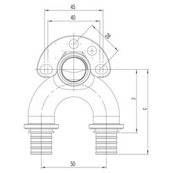 Водорозетка Rehau RX plus 16 мм x 1/2