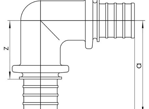 Угольник Rehau Rautherm S 17 мм 90°, оцинкованная латунь 258897