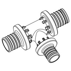 Тройник Rehau PX 25х20х25 мм, полифенилсульфон 160063