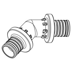 Угольник Rehau PX 25x25 мм 45°, полифенилсульфон 160053