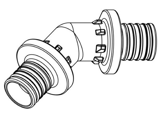 Угольник Rehau PX 25x25 мм 45°, полифенилсульфон 160053