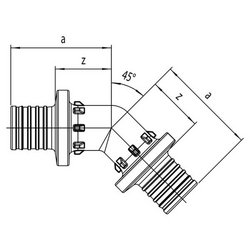 Угольник Rehau PX 25x25 мм 45°, полифенилсульфон 160053