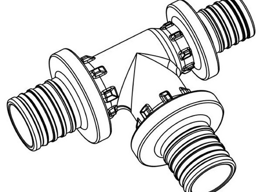 Тройник Rehau PX 32х32х20 мм, полифенилсульфон 160074