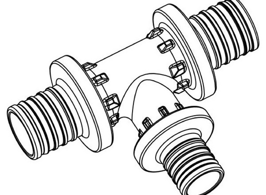 Тройник Rehau PX 32х25х32 мм, полифенилсульфон 160066