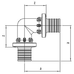 Угольник Rehau PX 32х32 мм 90°, полифенилсульфон 160024