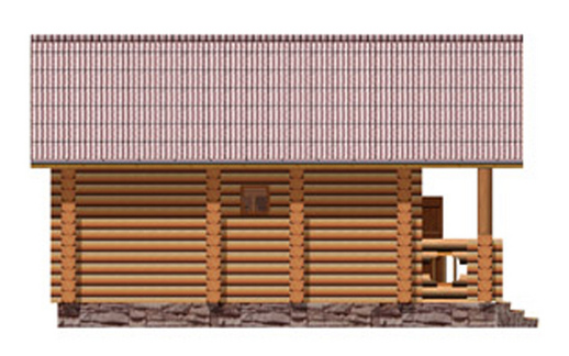 Проект деревянной бани из бревна Б-26