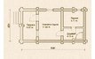 Проект деревянной бани из бревна Б-17.