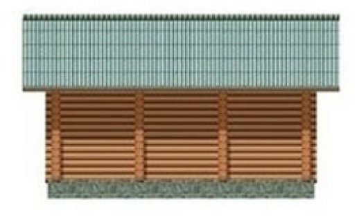 Проект деревянной бани из бревна Б-18.