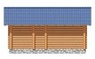 Проект деревянной бани из бревна Б-24.