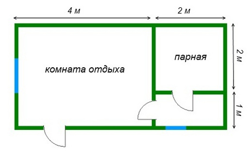 Проект бани из бруса 6х3