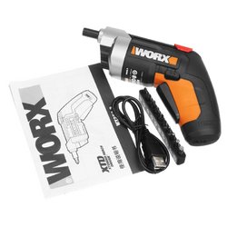 Отвертка аккумуляторная WORX WX252 4V XTD, 4 В Li-ion, комплект бит 10 шт