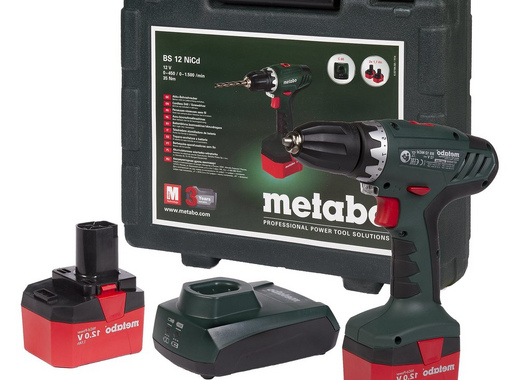 Шуруповерт Metabo BS 12, Ni-Cd 12 В, 1,7 Ач