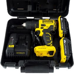 Бесщеточный шуруповерт аккумуляторный Stanley Fatmax FMC607D2 18 Вт Li-ion, 2х2 Ач