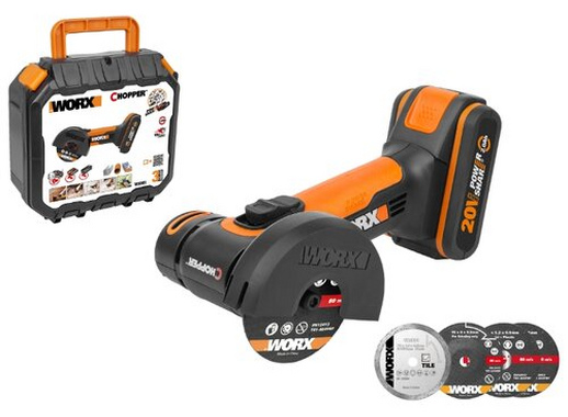 Аккумуляторная УШМ (болгарка) Worx WX801.9 76 мм 20 В Li-Ion