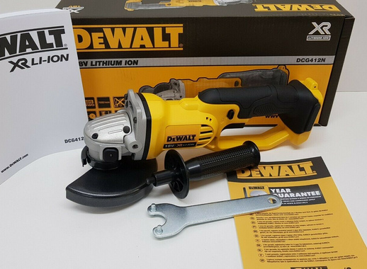 Углошлифовальная машина (болгарка) Dewalt DCG412N, 18 В, 125 мм