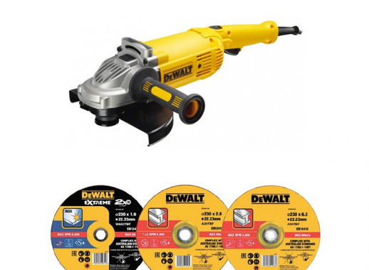 Углошлифовальная машина (болгарка) Dewalt DWE4599, 2600 Вт, 230 мм