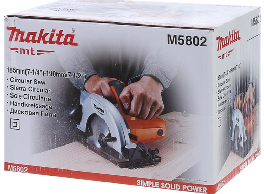 Пила циркулярная Makita M5802, 1050 Вт, 185 мм