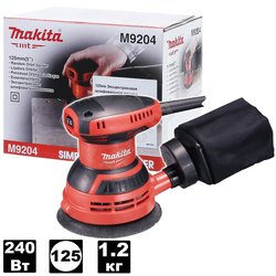 Эксцентриковая шлифовальная машина Makita M9204, 240 Вт, 125 мм