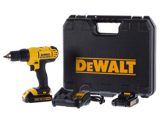 Дрель-шуруповерт аккумуляторная Dewalt DCD780C2 18 В Li-ion, 2х1.5 Ач