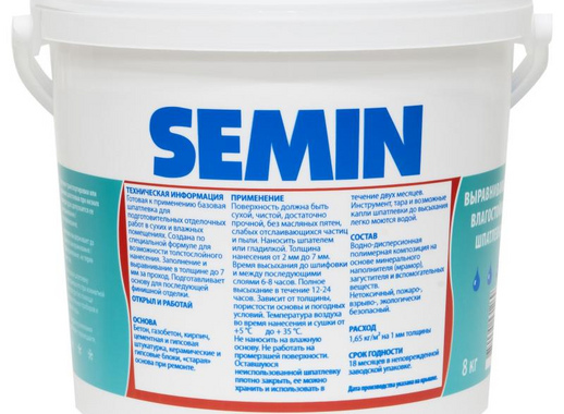 Шпаклёвка базовая Semin Sem-BS, 8 кг