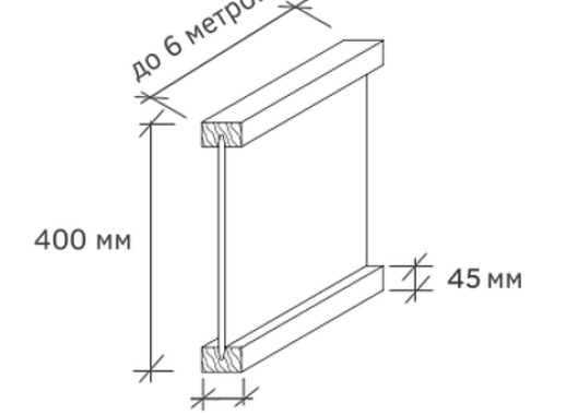 Балка ICJ-400W 65x45 мм брус сухой строганный