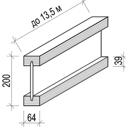 Балка ICJ-200L 64х39 мм LVL брус