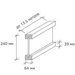 Балка ICJ-240L 64х39 мм LVL брус