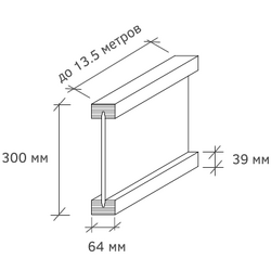 Балка ICJ-300L 64х39 мм LVL брус