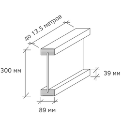 Балка ICJ-300L - 89 мм 89х39 мм LVL брус