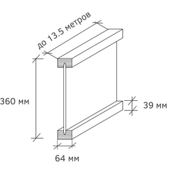 Балка ICJ-360L 64х39 мм LVL брус