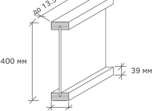 Балка ICJ-400L - 89 мм 89х39 мм LVL брус