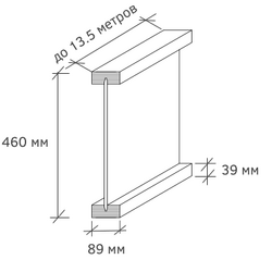 Балка ICJ-460L - 89 мм 89х39 мм LVL брус