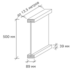 Балка ICJ-500L - 89 мм 89х39 мм LVL брус