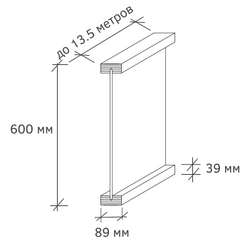 Балка ICJ-600L - 89 мм 89х39 мм LVL брус