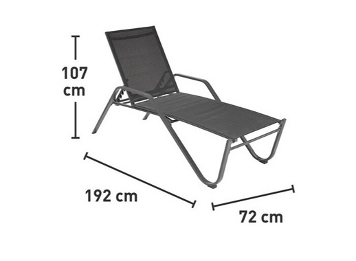 Шезлонг Pacora Comfort 192x72 см