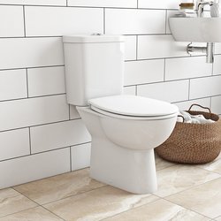 Унитаз напольный Grohe Bau Ceramic 39604000 в горизонтальный выпуск двойной слив