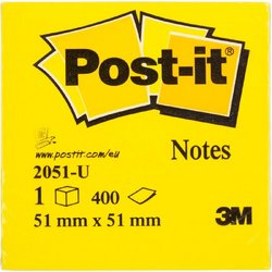 Стикеры Post-it Original Весна 51х51 мм неоновые 3 цвета (1 блок, 400 листов)