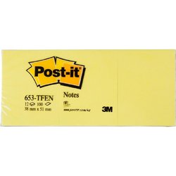 Стикеры Post-it Original 38x51 мм неоновые 4 цвета (12 блоков по 100 листов)