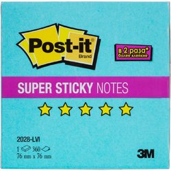 Стикеры Post-it Super Sticky Love is 76x76 мм неоновые 3 цвета (1 блок, 360 листов)