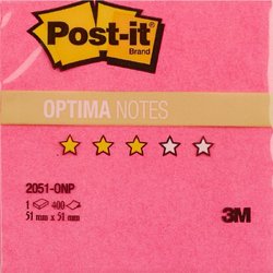 Стикеры Post-it Original Осень 51х51 мм неоновые 3 цвета (1 блок, 400 листов)